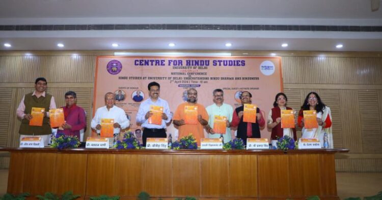 Delegates at the  National Conference on “Hindu Studies at Delhi University: Understanding Hindu Dharma and Hinduness.”