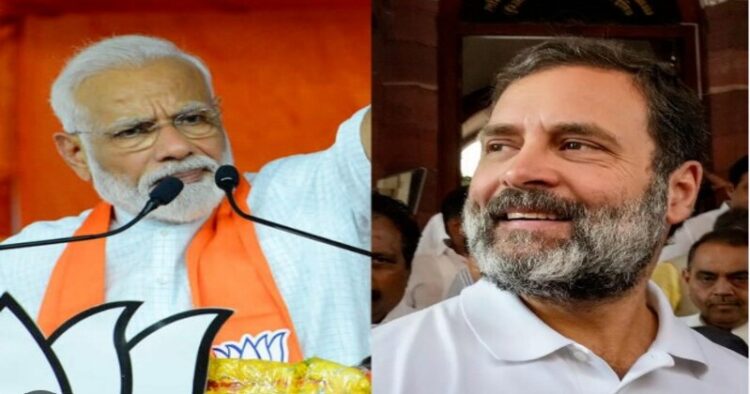 (Left) PM Narendra Modi (Right) Rahul Gandhi