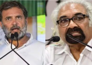 (Left) Rahul Gandhi (Right) Sam Pitroda