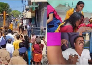 Devotees express their anguish over Nagathamman temple demolition