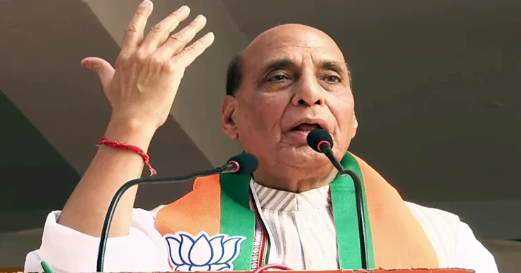 Union Defence Minister Rajnath Singh addressing the election Rally in Tamil Nadu (Source: ANI)