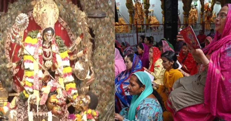 Devotees in large numbers thronged mandirs across, India offering prayers on the first day of Chaitra Navaratri