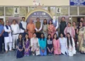 Participants at an event by Swadeshi Shodh Sansthan (SSS), in collaboration with Bharti College, University of Delhi, one-day seminar titled "Bharat@2047: Inspiration for World Economies"