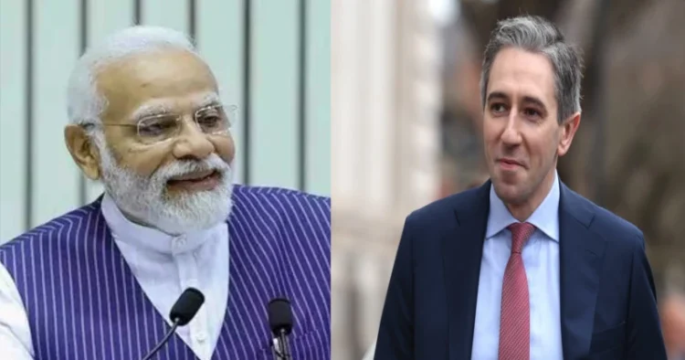 Prime Minister Narendra Modi (Left), Ireland PM Simon Harris (Right)