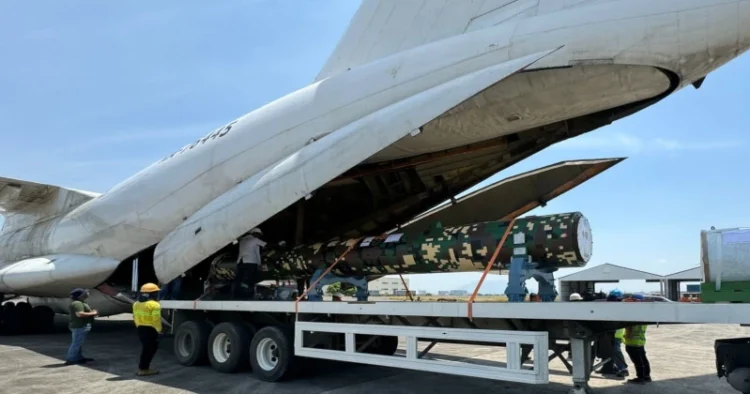 BrahMos supersonic cruise Missiles delivered to the Philippines by India. The two countries had signed a deal worth USD 375 million in 2022. (Source: ANI)