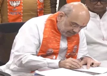 Union Home Minister Amit Shah, files nomination from Gujarat's Gandhinagar (Source: ANI)