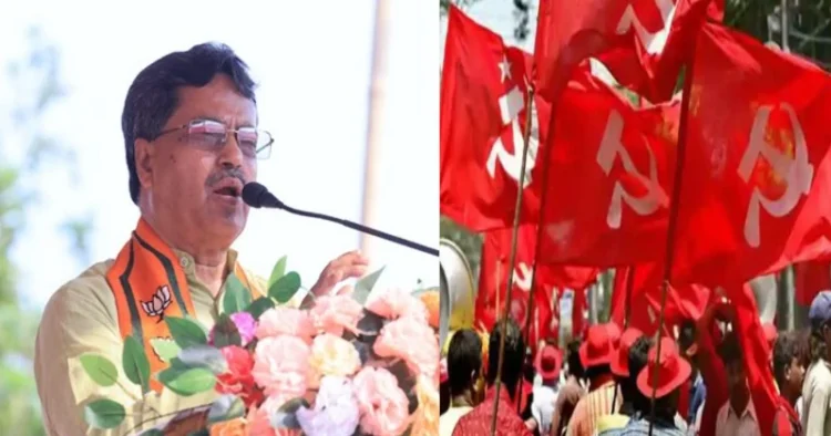 Tripura CM Manik Saha (Left), criticised the CPIM for allegedly creating divisions among people and unleashing terror across the State