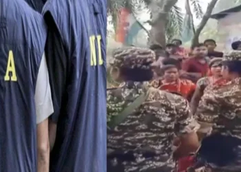 NIA (Representative Image) (Left),Visual from the spot (Right) (Source: ANI footage)