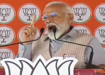 Prime Minister Narendra Modi speaking at a public rally in Saharanpur (Source: ANI)