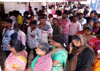 Voters wait in queues to cast their votes in the first phase of Lok Sabha Elections 2024(ANI Photo)