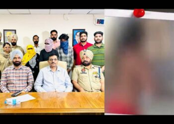 Three people with their faces covered have been arrested for parading an elderly woman naked in Punjab (Image Source: X and Dainik Bhaskar)