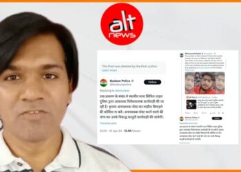 Alt-News's co-founder, deletes his post on X after getting fact-checked by UP Police (Image Source: Start-up talky)