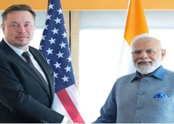 Tesla chief Elon Musk and Prime Minister Narendra Modi