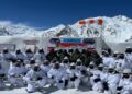 Defence Minister Rajnath Singh at Siachen base camp