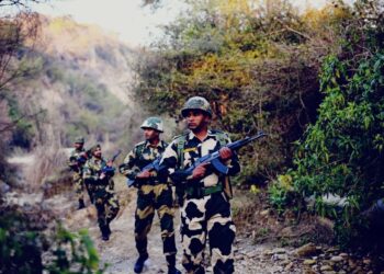 Representative Image- BSF personnel during a search operation, image curtsey X handle of BSF