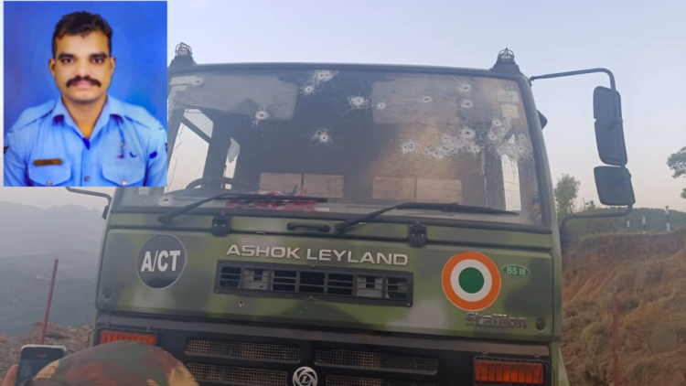 Top Left: Corporal Vikky Pahade, Right: IAF Truck