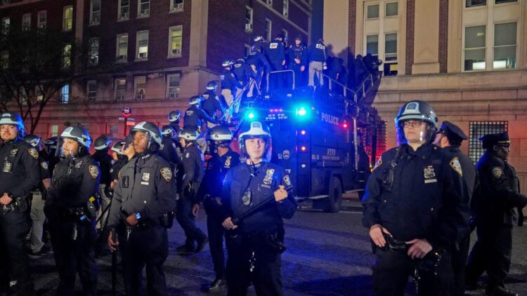 NYPD Contingent at Columbia University