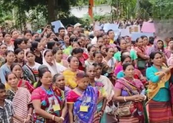 Tribal women protest against brutal gang rape