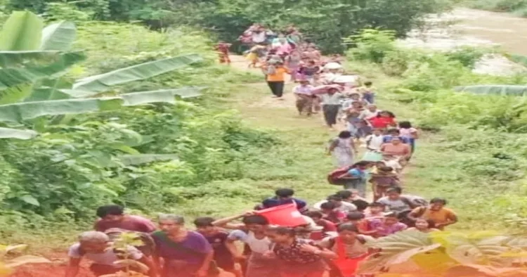 Influx of refugess from Myanmar in Mizoram