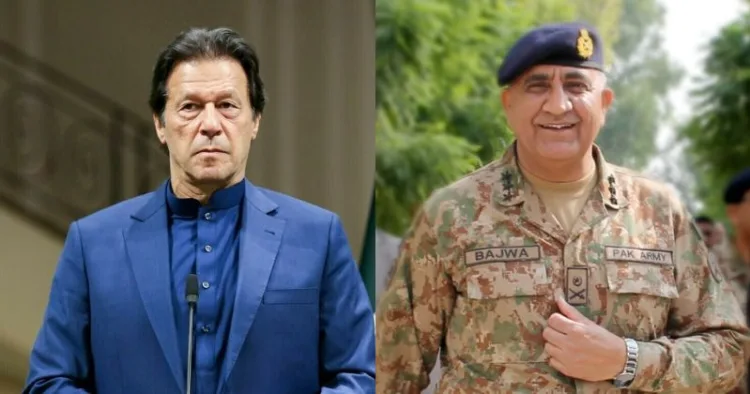 Left: PTI Leader Imran Khan, Right: Pakistan Army Chief Qamar Javed Bajwa
