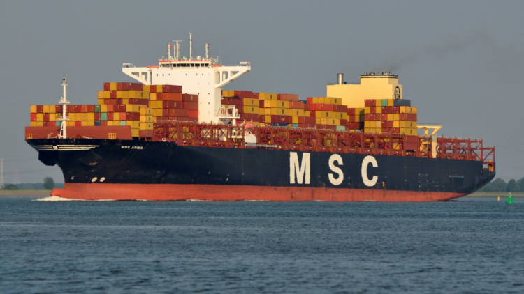 Captured Israeli Vessel MSC Aries