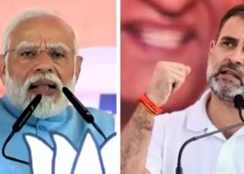 (Left) PM Narendra Modi (Right) Rahul Gandhi