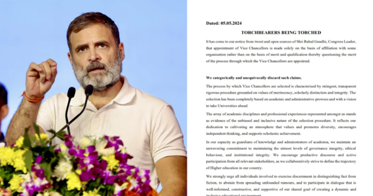 Vice Chancellors denounce Rahul Gandhi's remarks questioning the selection process