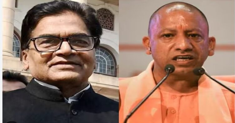 (Left) Samajwadi Party leader Ram Gopal (Right) UP CM Yogi Adityanath