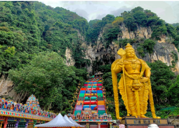 Lord Murugan statue at Batu Caves temple