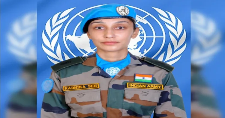 Indian Army Major Radhika Sen, to receive  UN Military Gender Advocate of the Year Award