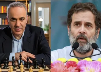 Chess legend Garry Kasparov (Left), Congress leader Rahul Gandhi (Right)