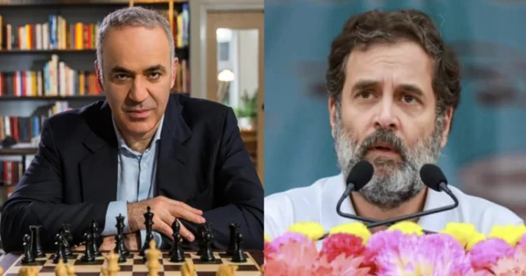 Chess legend Garry Kasparov (Left), Congress leader Rahul Gandhi (Right)