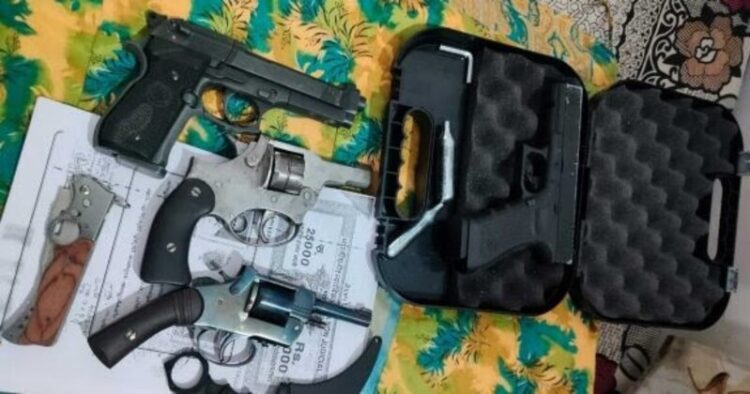 Arms confiscated from the residence of Riyaz