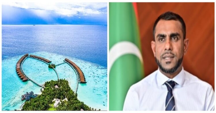 Maldivian Tourism Minister Ibraham Faisal (Right)