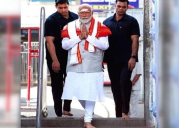 Prime Minister Narendra Modi visited the Sri Raja Rajeshwara Swamy Devasthanam in Vemulawada