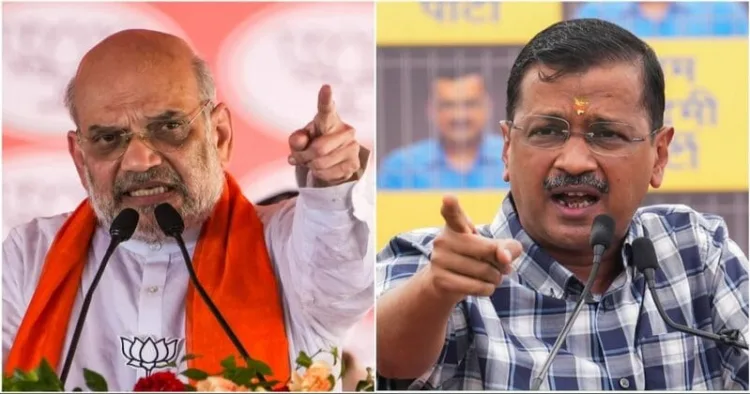 Union Home Minister Amit Shah (Left) and Delhi Chief Minister Arvind Kejriwal (Right)