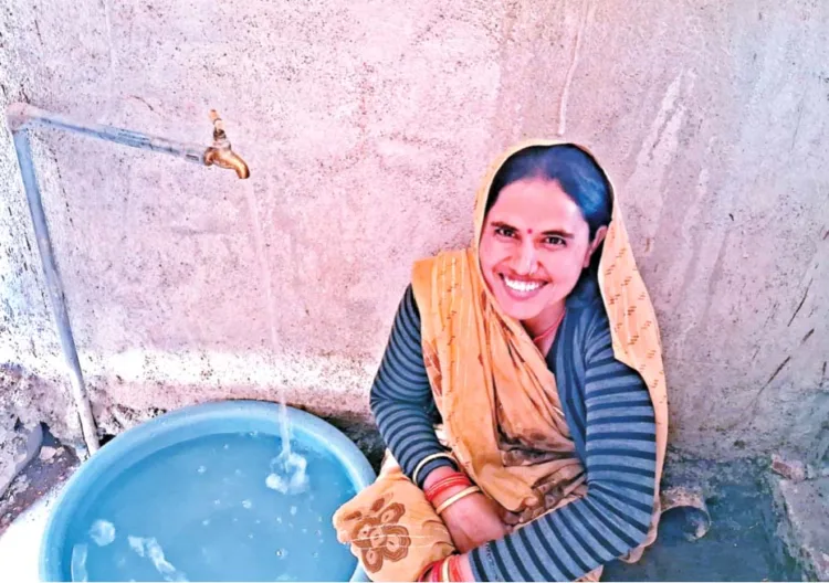 Babita Yadav of Mahoba, Uttar Pradesh is one of the beneficiaries of Jal Jeevan Mission (Photo: Subhi Vishwakarma)