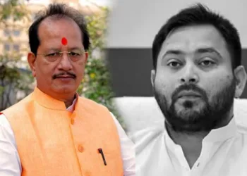 Vijay Kumar Sinha and Tejashwi Yadav (Images Source: Surya)