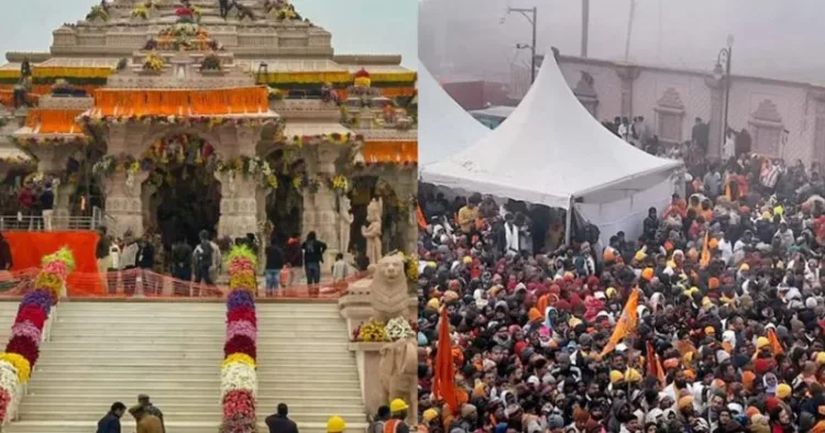 Sea of devotees at Ayodhya's Ram Mandir