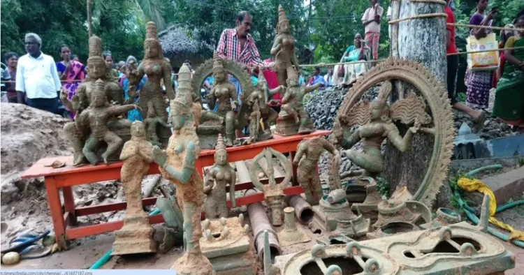 Panchaloha murtis discovered in Thanjuvur district of Tamil Nadu