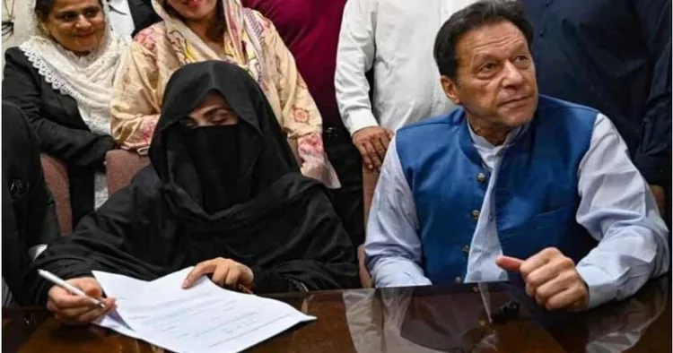 (Left)Bushra Bibi (Right) Imran Khan