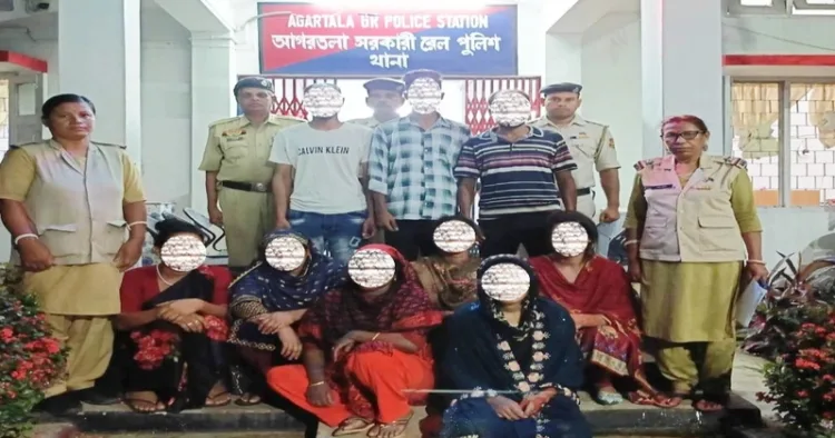 the Government Railway Police (GRP) arrested eleven Bangladeshi nationals at Agartala Railway Station