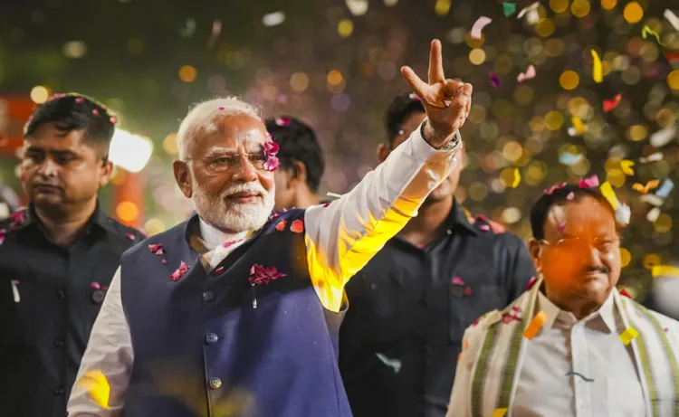 Prime Minister Narendra Modi after victory in Lok Sabha Elections 2024