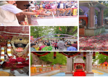 Devotees at Kheer Bhawani temple