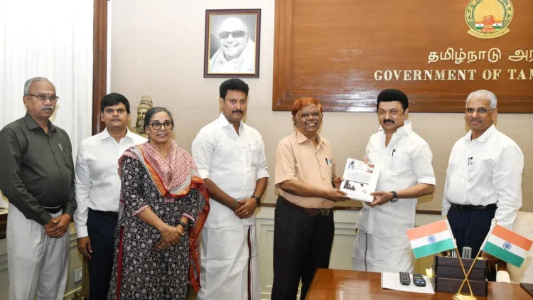 Justice Chandru submitted his report to Chief Minister M. K. Stalin at the Secretariat in Chennai (Image Source: X)