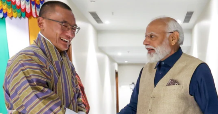 (Left)Bhutan's Prime Minister Tshering Tobgay (Right) PM Designate Narendra Modi