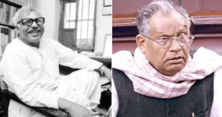 (Left) Late Bharat Ratna Awaree Karpoori Thakur' (Right) Ramnath Thakur