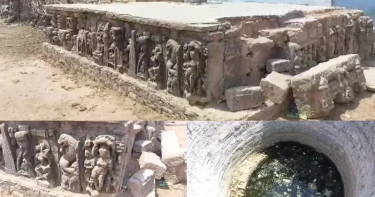 Ancient idols found in Lalar Village, Panna district (Source: Etv Bharat)