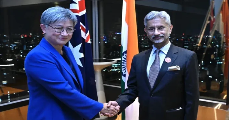 External Affairs Minister, S Jaishankar (Right), Australian Minister of Foreign Affairs Senator, Penny Wong (Left)
