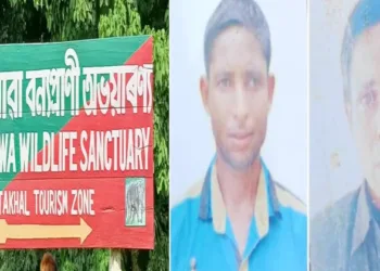 Two poachers, Jalil Uddin and Sameer Uddin (Right), were shot by forest officials at Assam's Laokhowa Wildlife Sanctuary in Assam